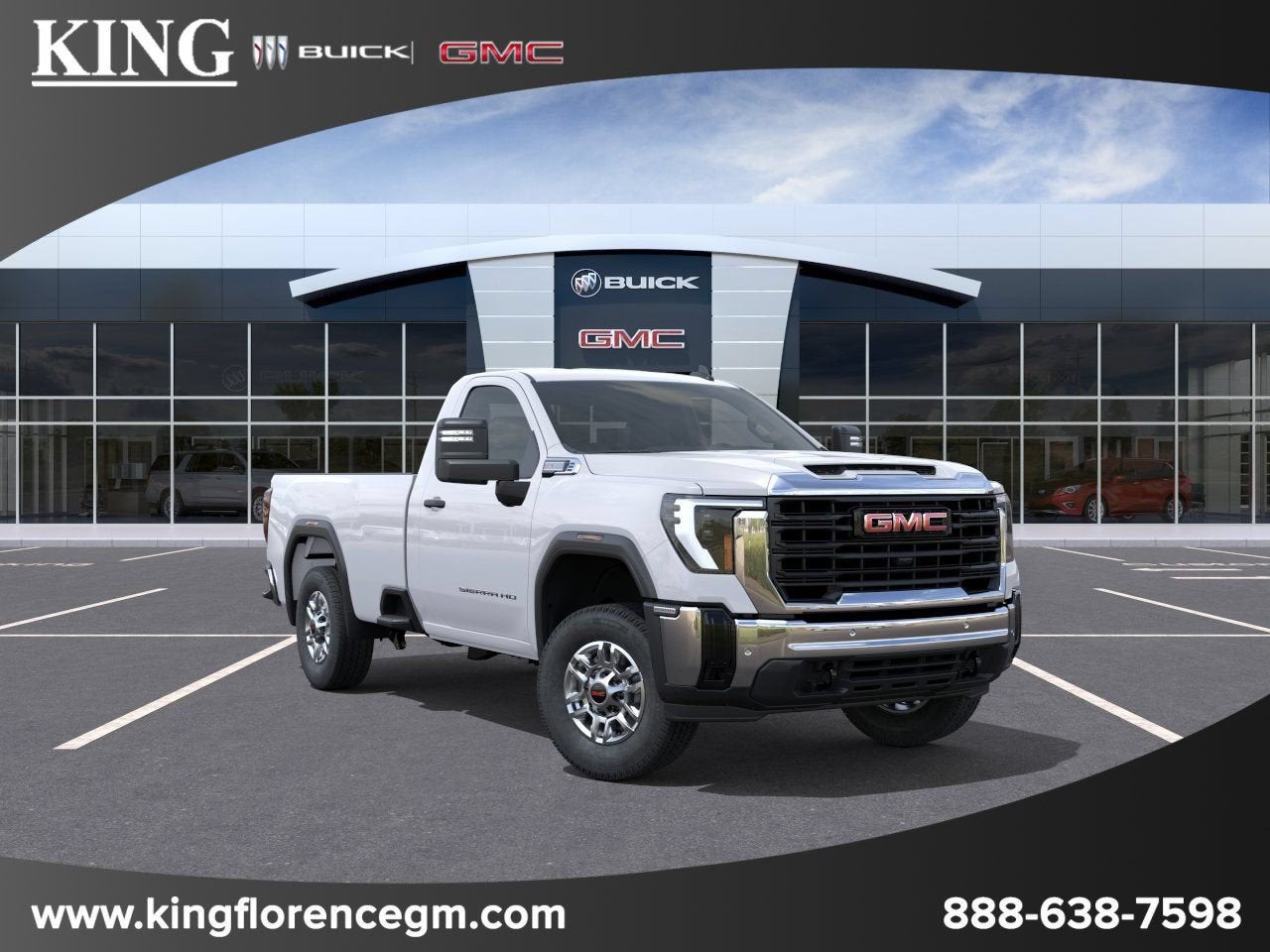 2026 GMC Sierra 2500 HD Pro in Summit White — front three-quarter view