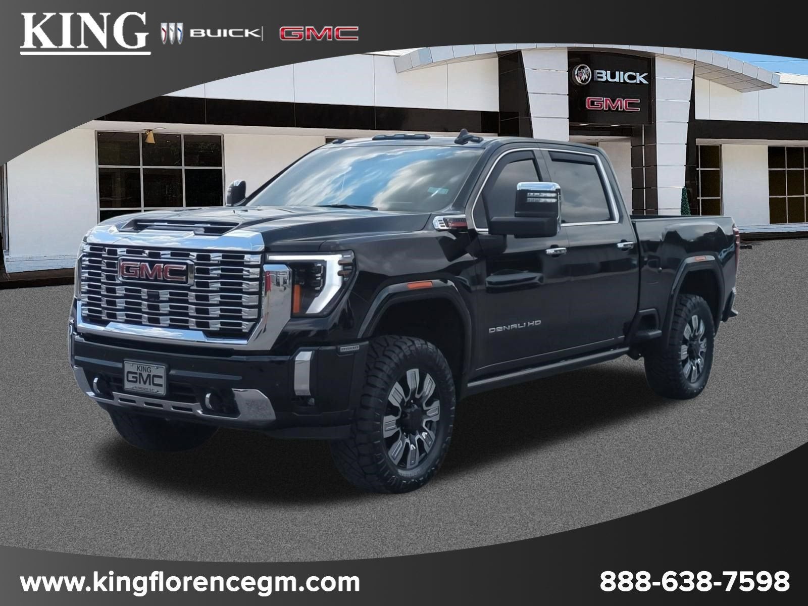2024 GMC Sierra 2500 HD Denali in Onyx Black — front three-quarter view