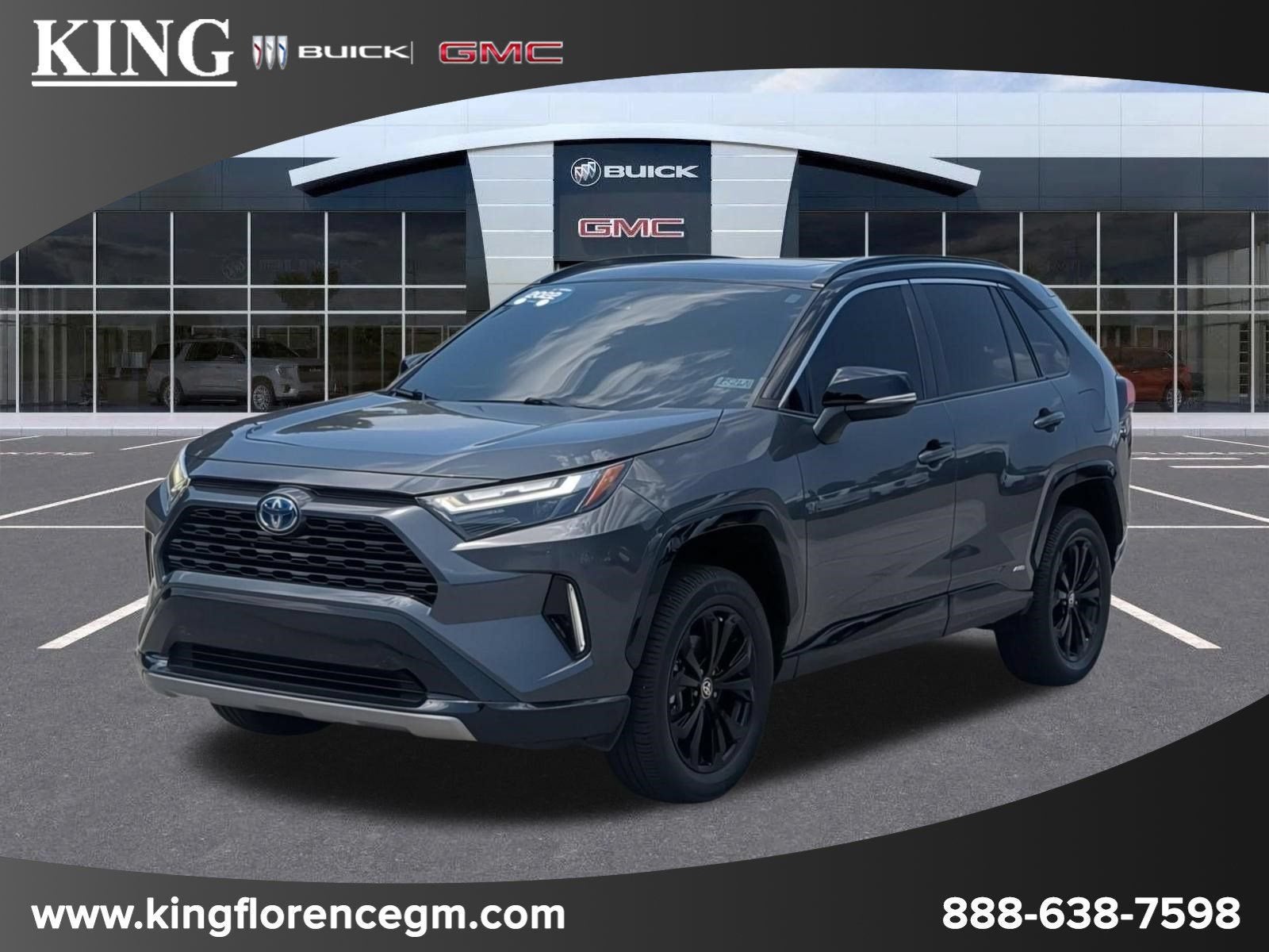 2022 Toyota RAV4 XSE Hybrid in Gray — front three-quarter view