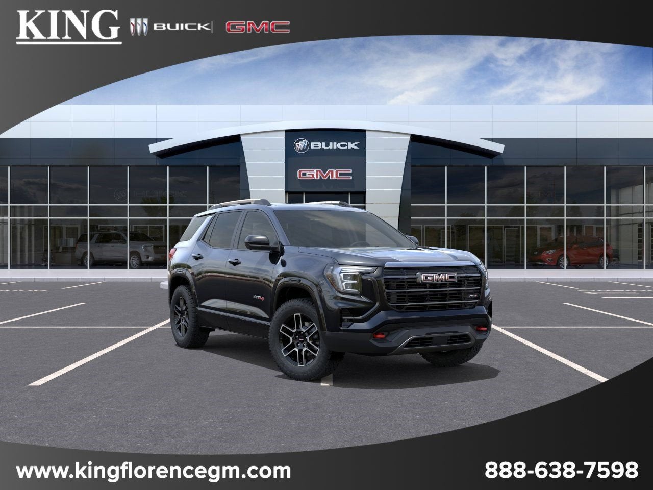 2026 GMC Terrain AT4 in Ebony Twilight Metallic — front three-quarter view