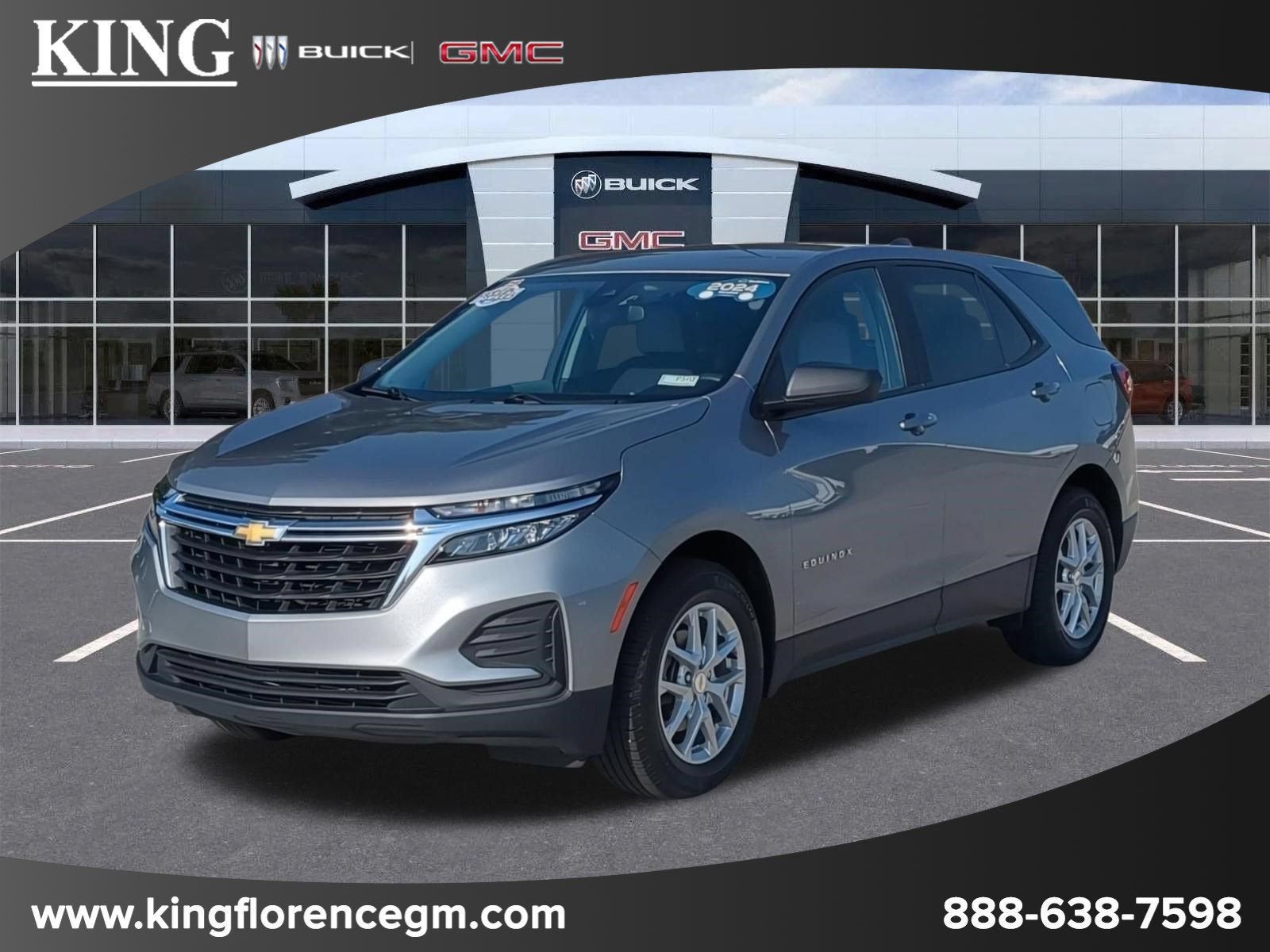 2024 Chevrolet Equinox LS in Sterling Gray Metallic — front three-quarter view