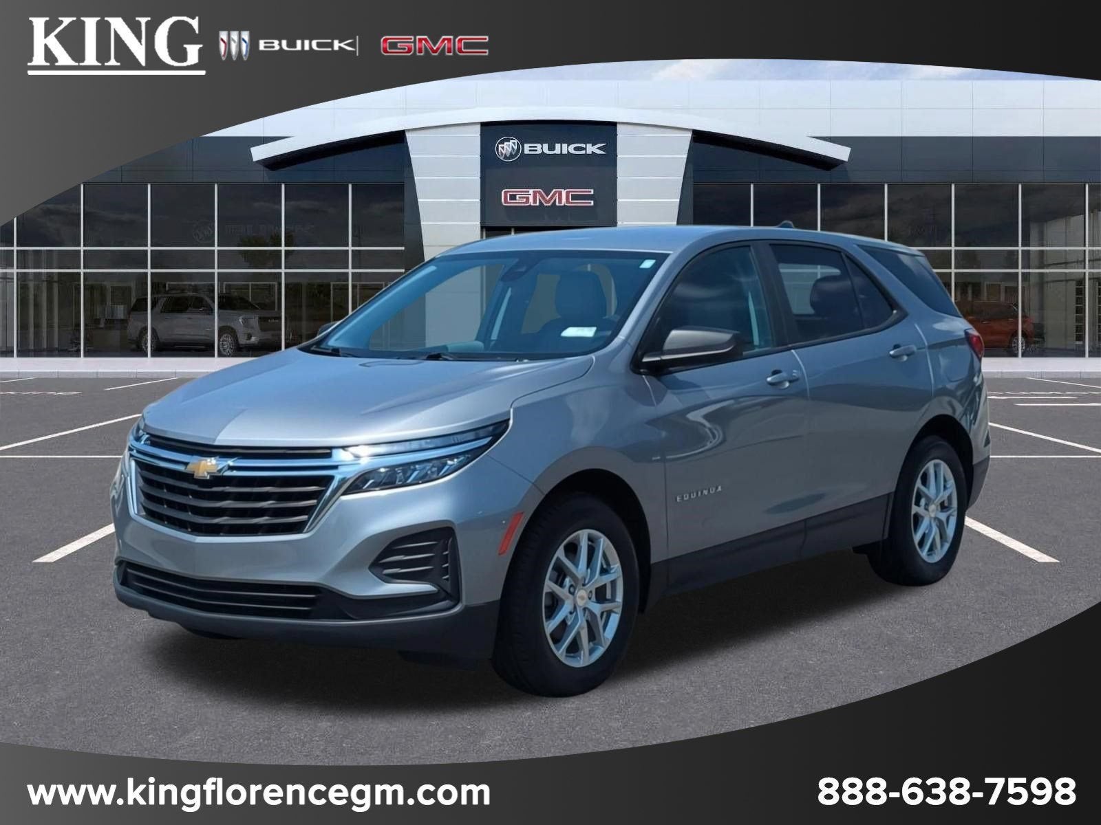 2023 Chevrolet Equinox LS in Sterling Gray Metallic — front three-quarter view