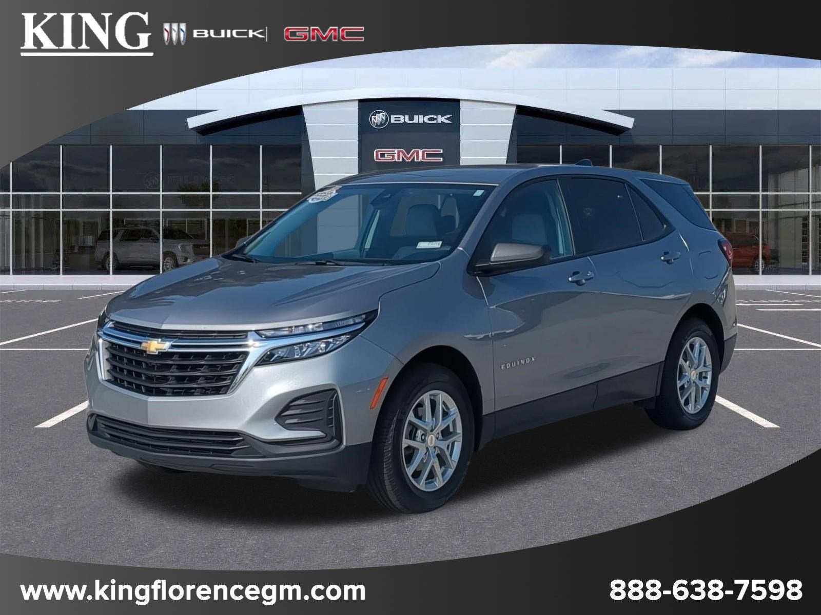 2024 Chevrolet Equinox LS in Sterling Gray Metallic — front three-quarter view
