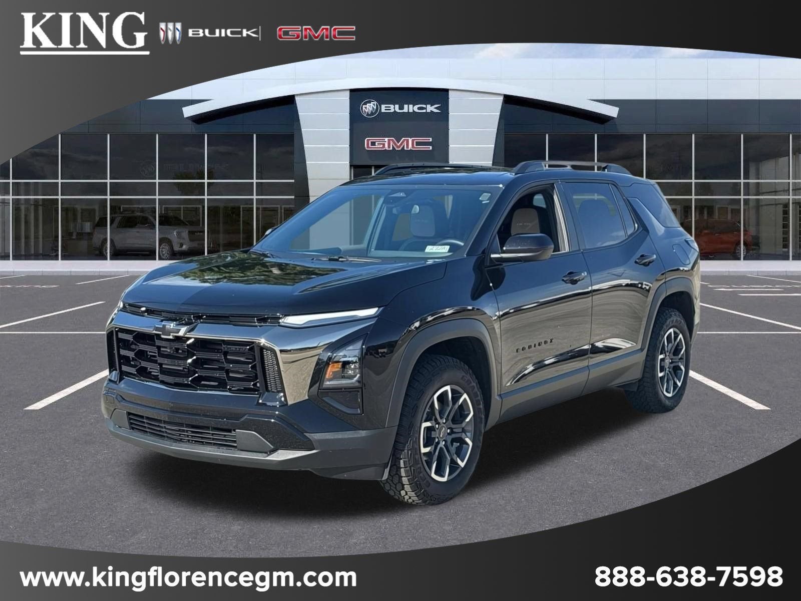 2026 Chevrolet Equinox ACTIV in Mosaic Black Metallic — front three-quarter view