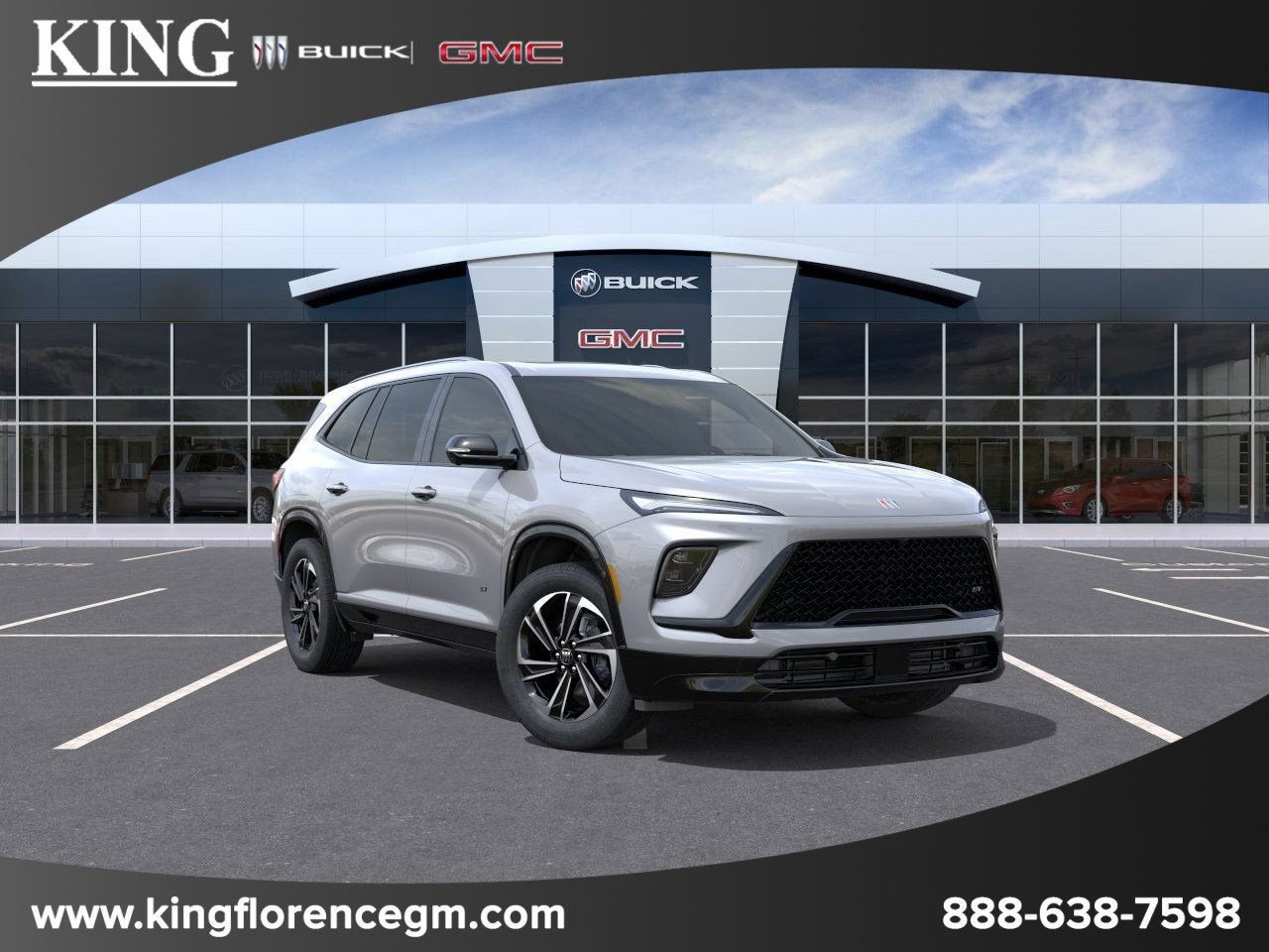 2026 Buick Enclave Sport Touring in Moonstone Gray Metallic — front three-quarter view