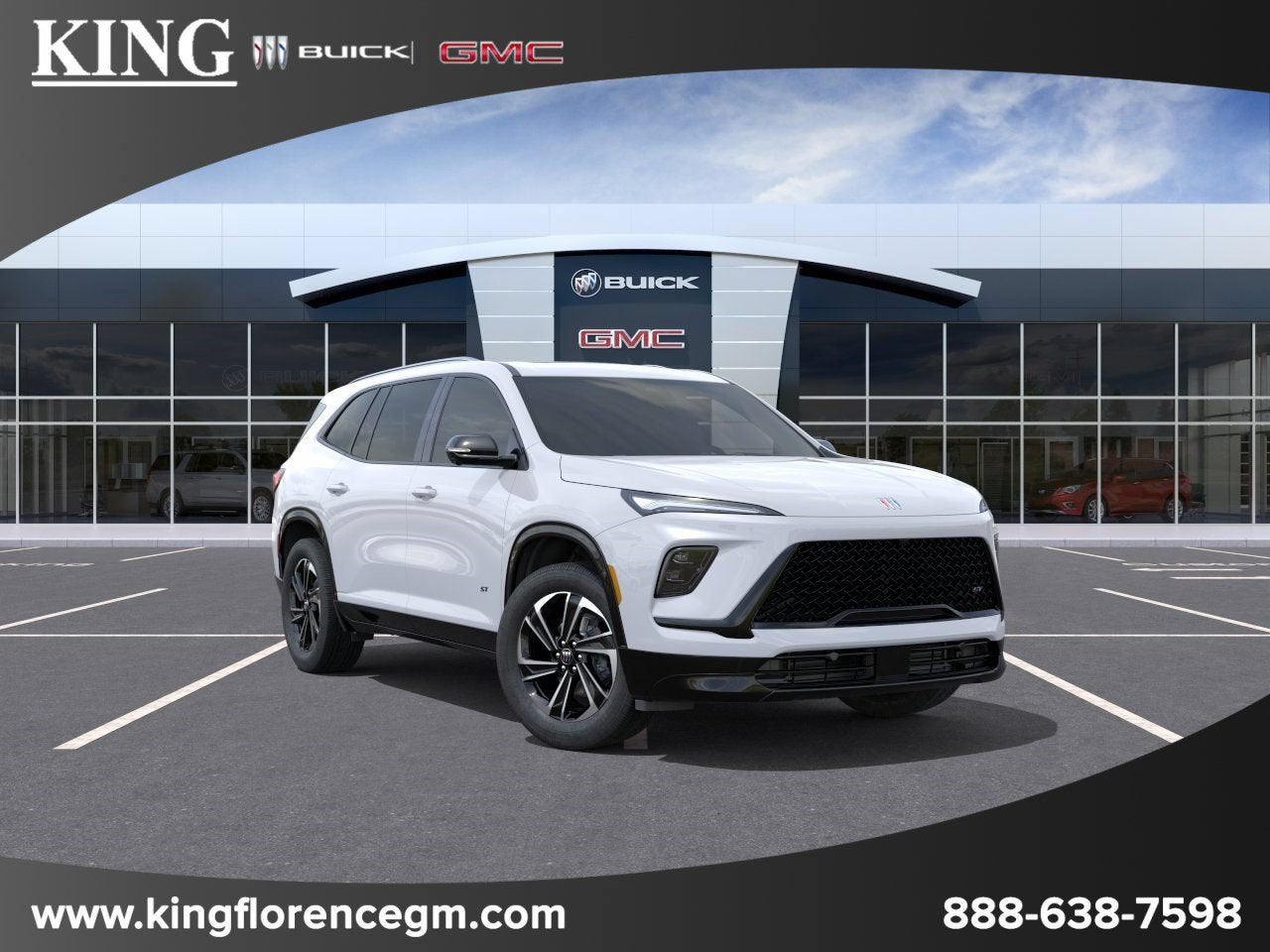 2026 Buick Enclave Sport Touring in Iridescent White Tricoat — front three-quarter view