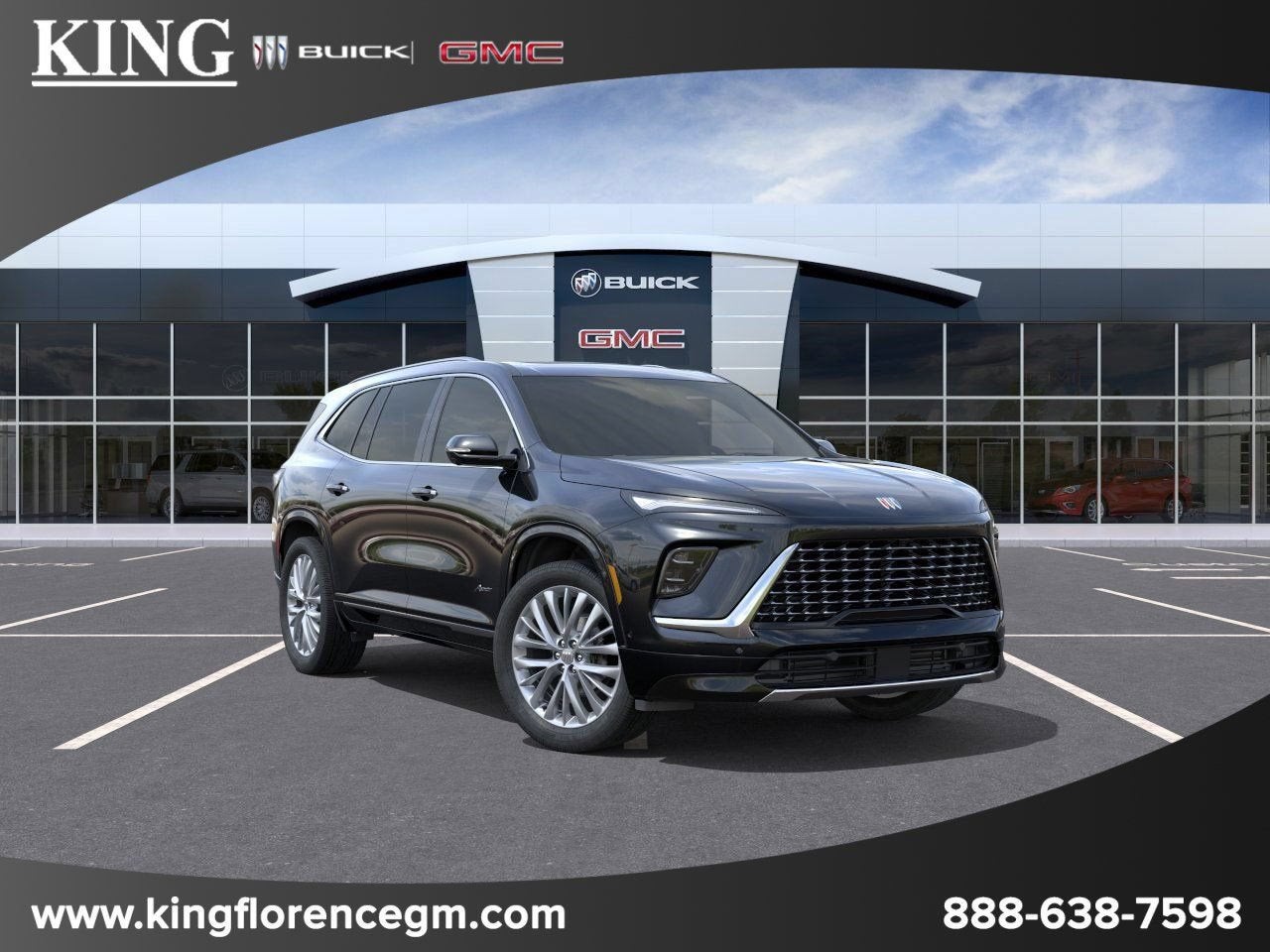 2026 Buick Enclave Avenir in Ebony Twilight Metallic — front three-quarter view
